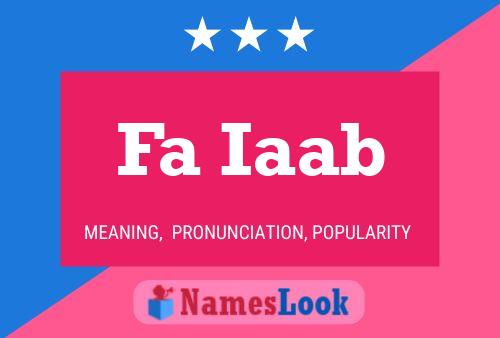 Fa Iaab Name Poster