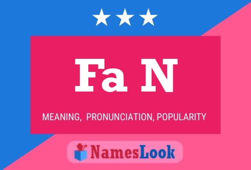 Fa N Name Poster