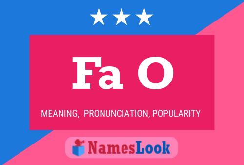 Fa O Name Poster