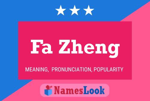 Fa Zheng Name Poster