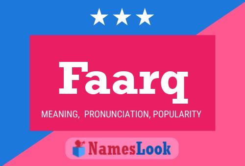 Faarq Name Poster