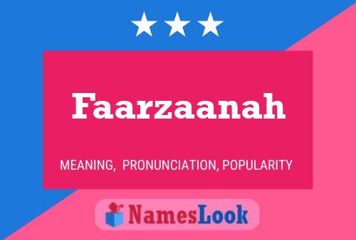 Faarzaanah Name Poster