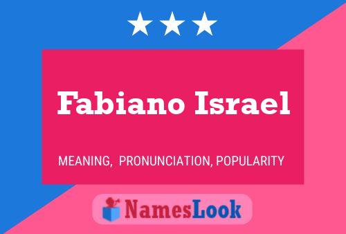 Fabiano Israel Name Poster