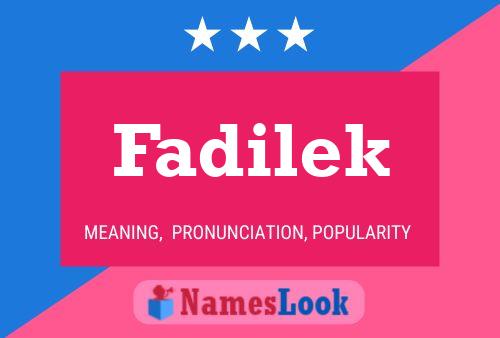 Fadilek Name Poster