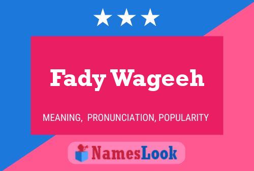 Fady Wageeh Name Poster