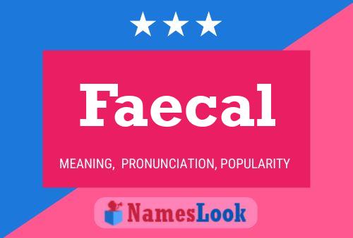 Faecal Name Poster