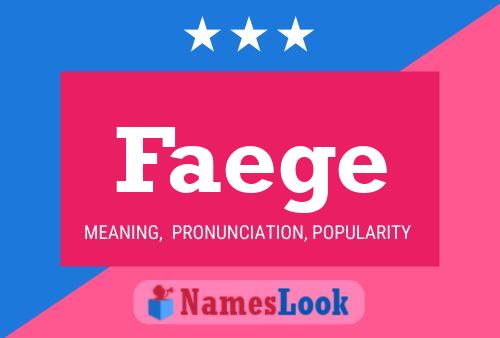 Faege Name Poster