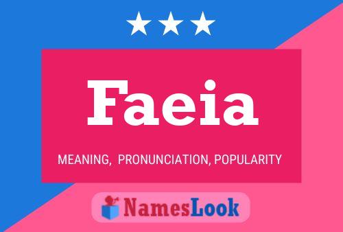 Faeia Name Poster