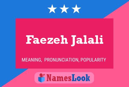 Faezeh Jalali Name Poster