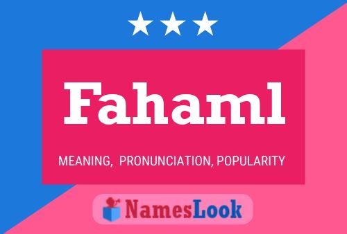 Fahaml Name Poster