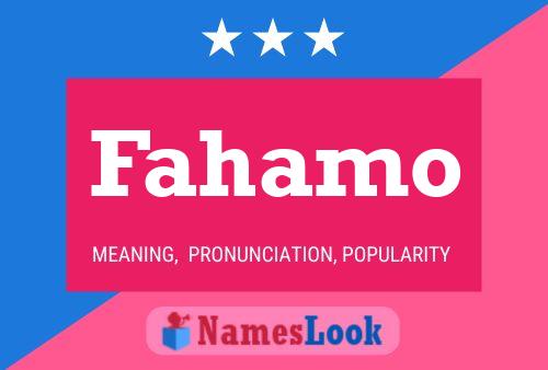 Fahamo Name Poster