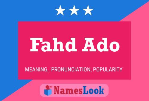 Fahd Ado Name Poster