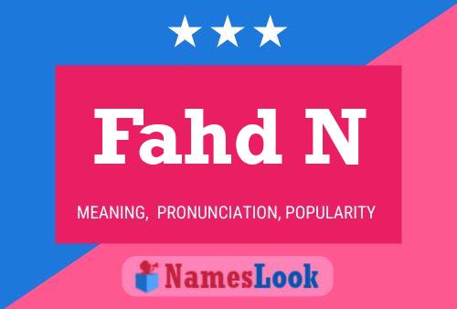 Fahd N Name Poster