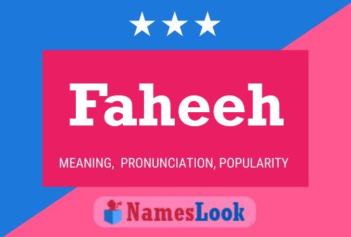 Faheeh Name Poster