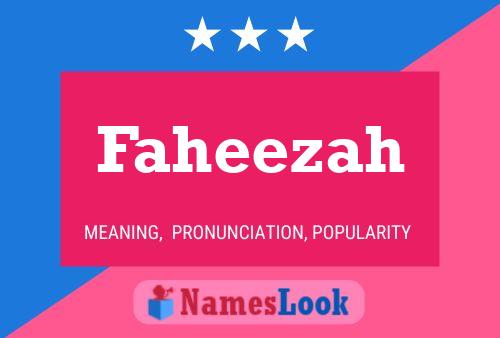 Faheezah Name Poster