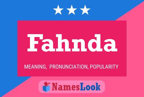 Fahnda Name Poster