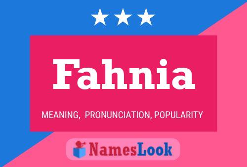 Fahnia Name Poster