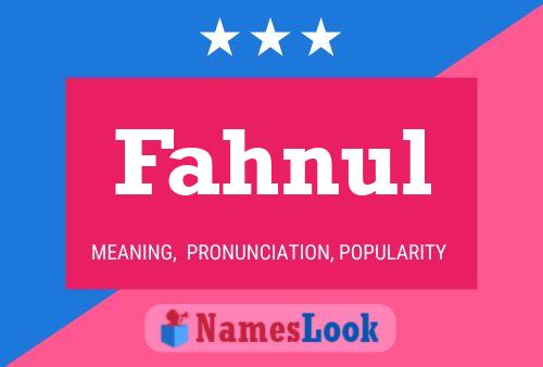 Fahnul Name Poster