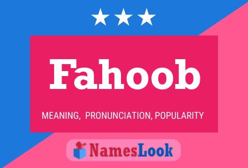 Fahoob Name Poster