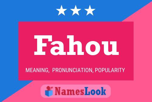 Fahou Name Poster