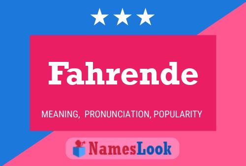 Fahrende Name Poster