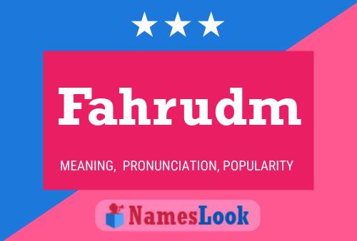 Fahrudm Name Poster