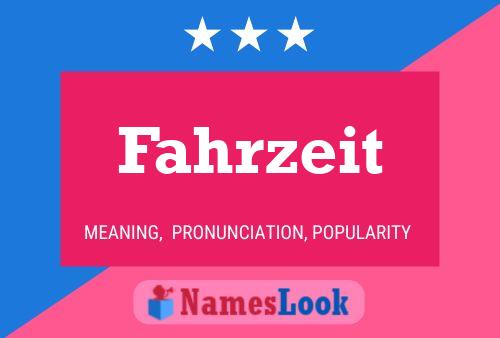 Fahrzeit Name Poster