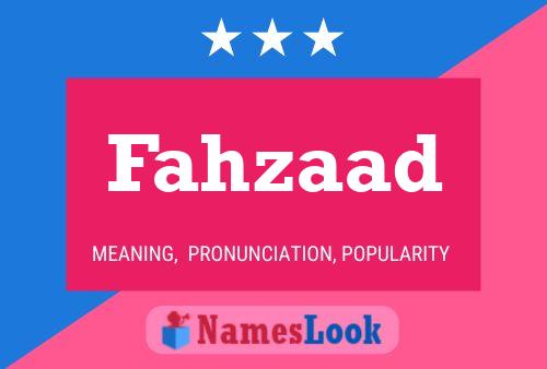 Fahzaad Name Poster