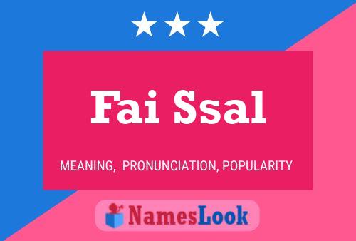 Fai Ssal Name Poster