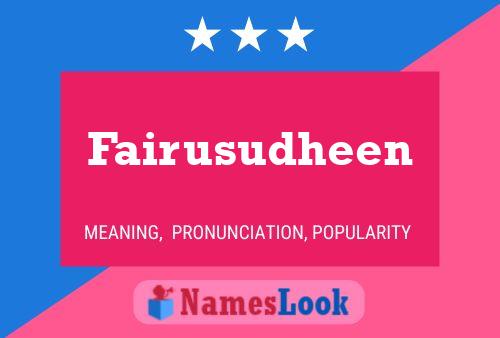 Fairusudheen Name Poster