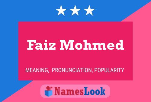 Faiz Mohmed Name Poster