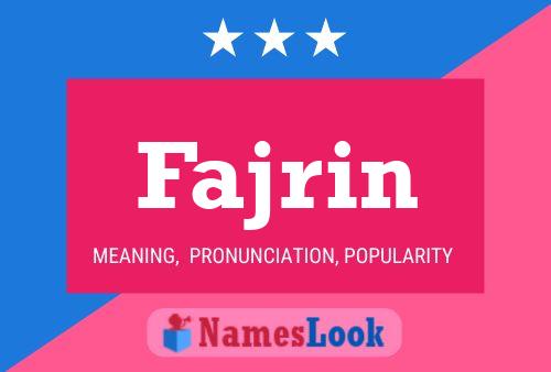 Fajrin Name Poster