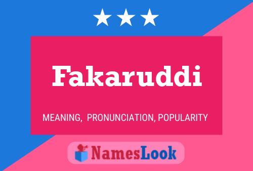 Fakaruddi Name Poster