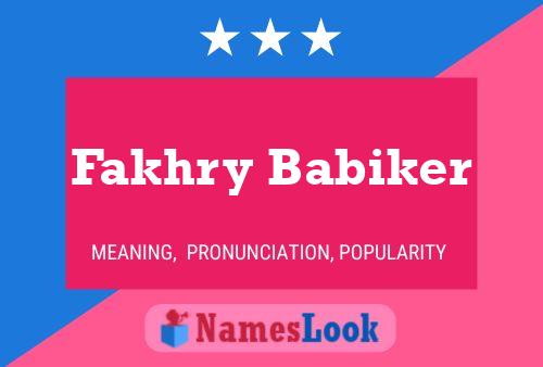 Fakhry Babiker Name Poster