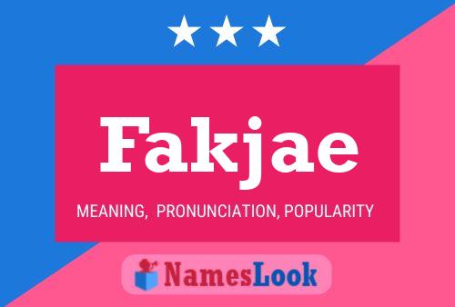 Fakjae Name Poster