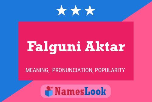 Falguni Aktar Name Poster