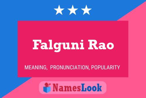 Falguni Rao Name Poster