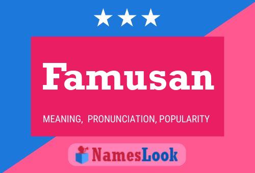 Famusan Name Poster