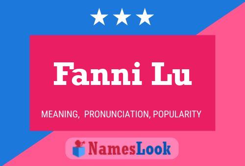 Fanni Lu Name Poster