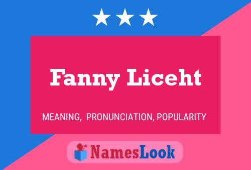 Fanny Liceht Name Poster