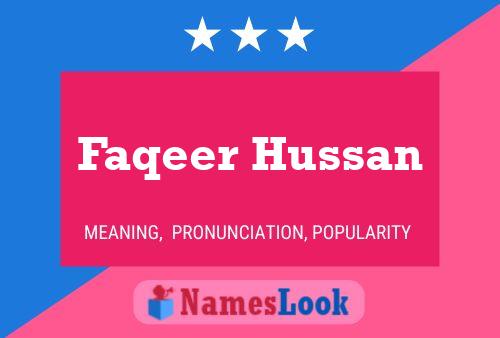 Faqeer Hussan Name Poster