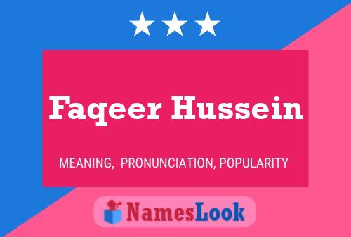 Faqeer Hussein Name Poster