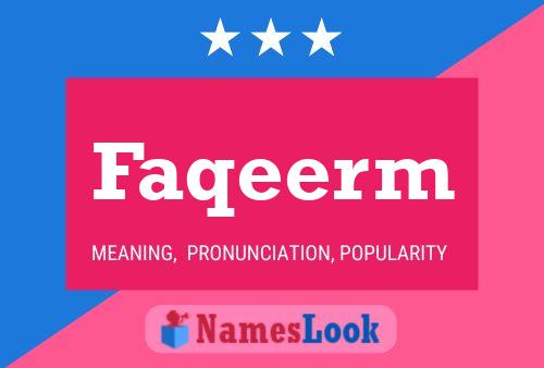 Faqeerm Name Poster