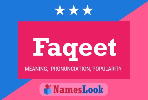 Faqeet Name Poster