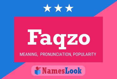 Faqzo Name Poster