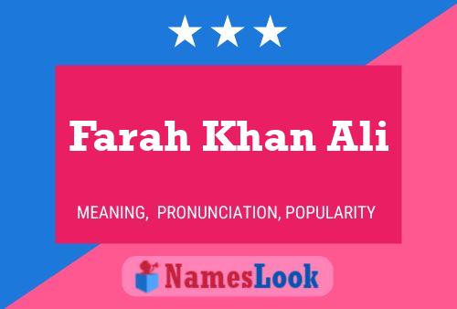 Farah Khan Ali Name Poster