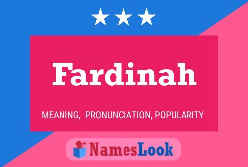 Fardinah Name Poster