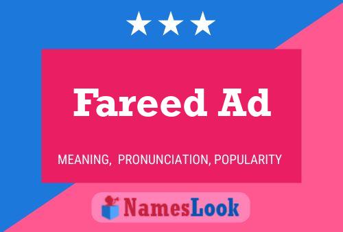 Fareed Ad Name Poster