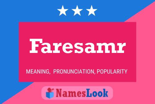 Faresamr Name Poster