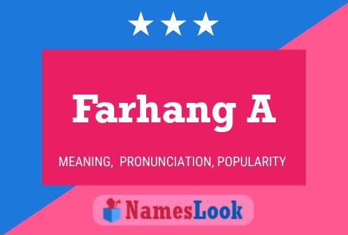 Farhang A Name Poster